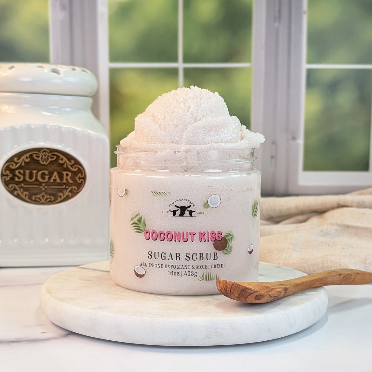 Coconut Kiss | Emulsifying Sugar Scrub – Syman Says Farms