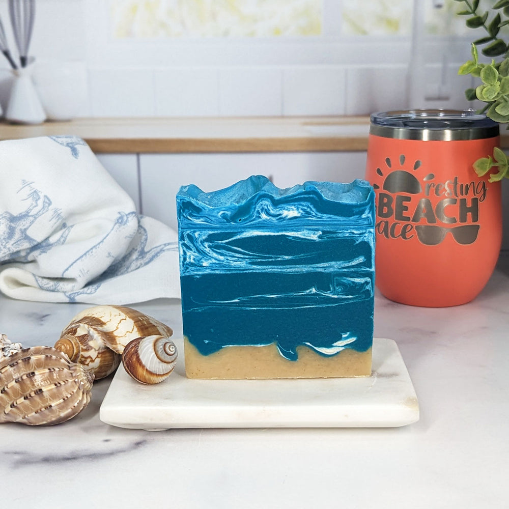 
            
                Load image into Gallery viewer, Resting Beach Face | Beach Oasis Scented Premium Goat Milk Soap
            
        