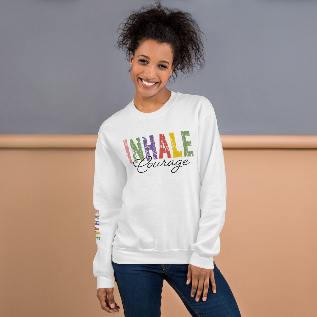 Inhale Courage | Crew Sweatshirt – Syman Says Farms