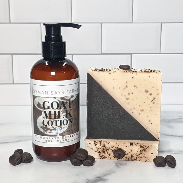 Chocolate Espresso Goat Milk Lotion & Soap Bar Duo Pack