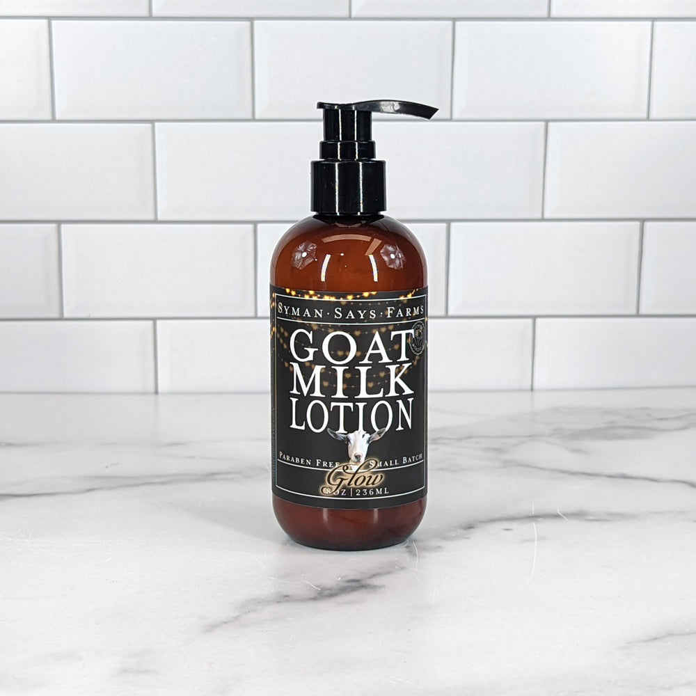 
            
                Load image into Gallery viewer, Glow | Sandalwood &amp;amp; Vanilla Scented Goat Milk Lotion
            
        