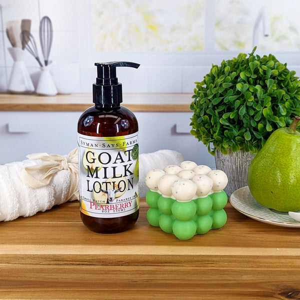 Pearberry Goat Milk Lotion & Bubble Soap Bar Duo Pack