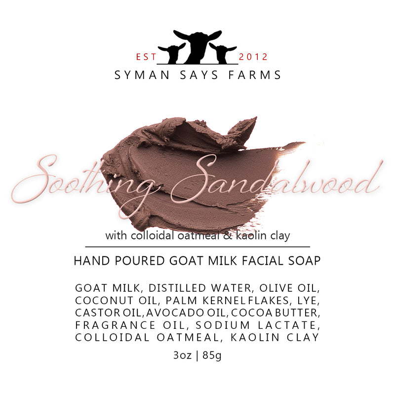 Soothing Sandalwood Face Bar | Goat Milk Soap