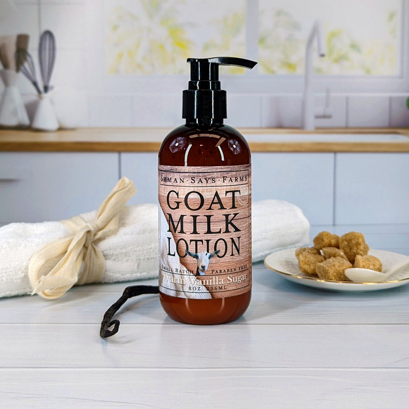 Warm Vanilla Sugar Goat Milk Lotion Syman Says Farms